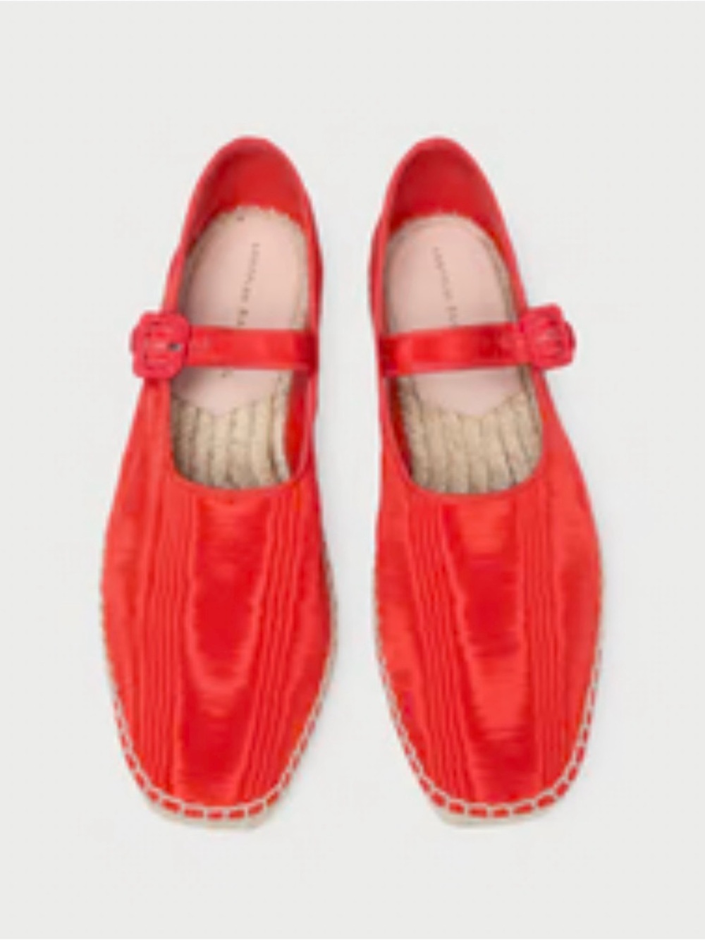 Loeffler Randall Clover Red Mary Jane Espadrille Flats
